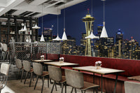 Kerry Park view of Seattle skyline at dusk mural wallpaper

