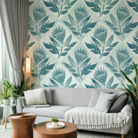 Protea Stamp wallpaper bringing color and elegance


