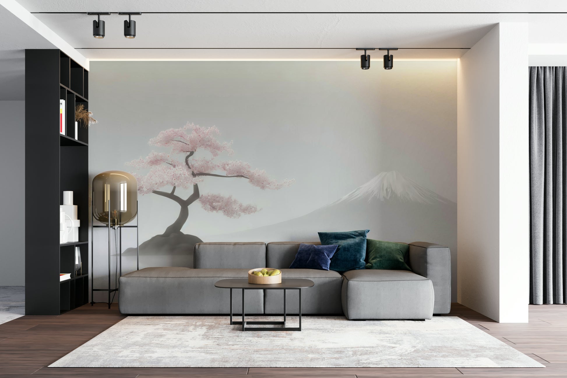 Clean background accent highlighting pink blooms

