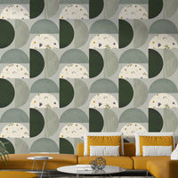 Contemporary mural wallpaper with soft composition

