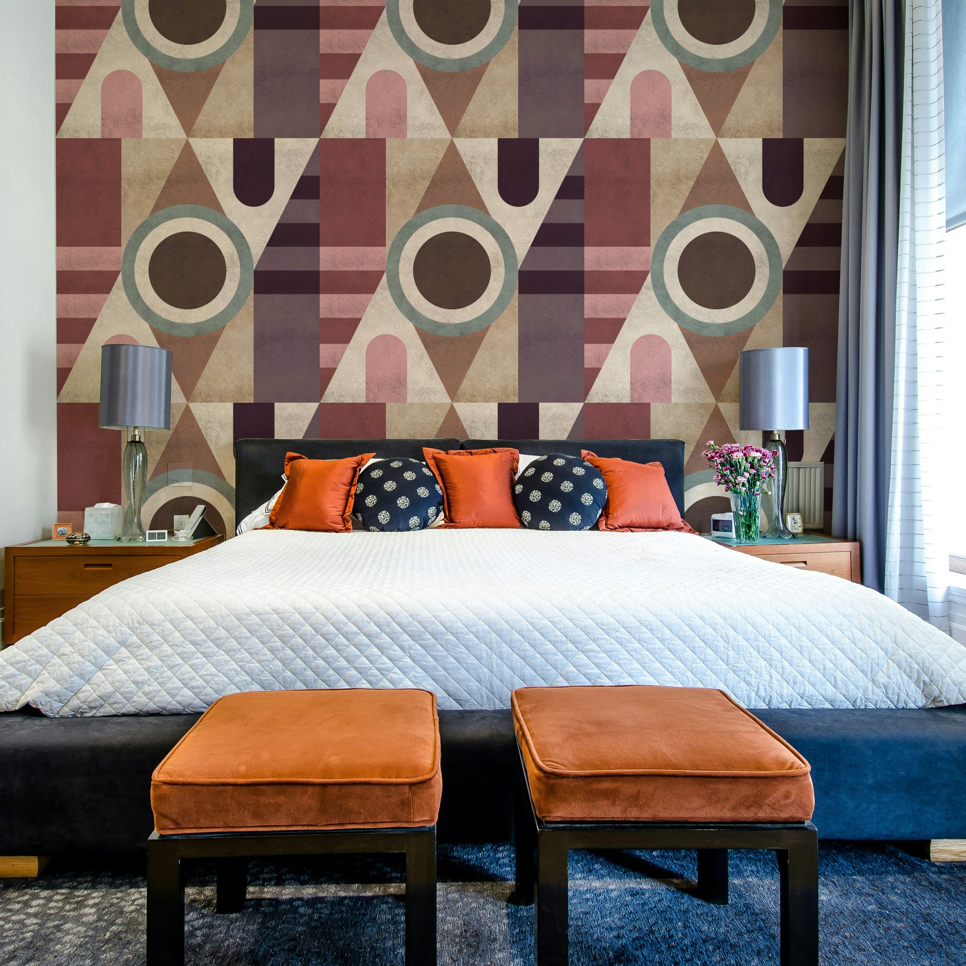 Grey textured wallpaper for modern loft spaces

