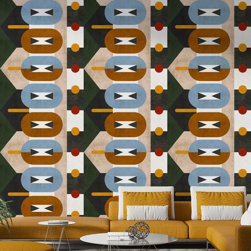 Natural palette mural wallpaper for cozy rooms

