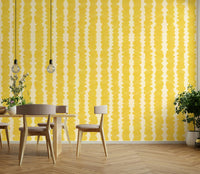 Playful Sunshine Stacks wallpaper for living rooms

