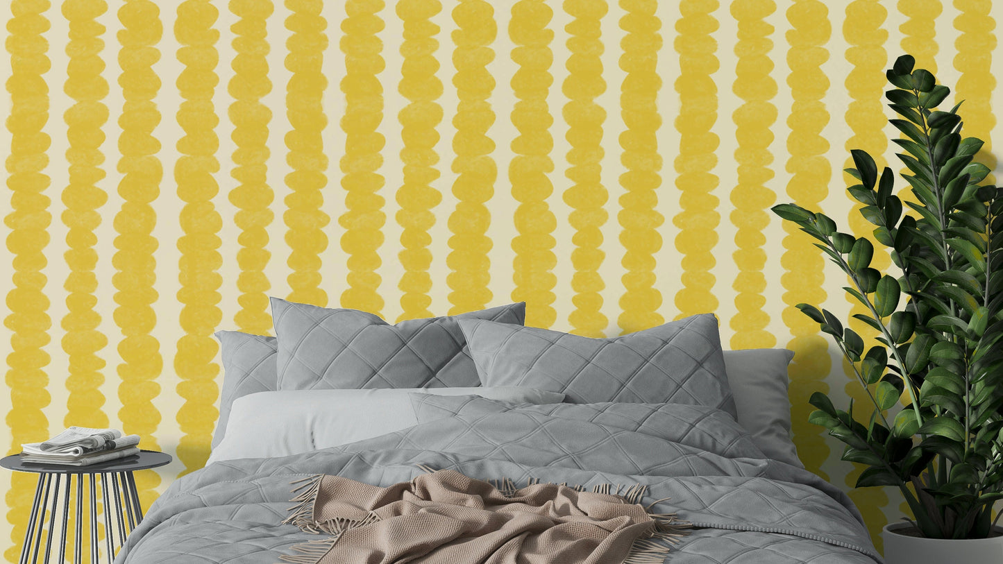 Sunshine Stacks wallpaper with vibrant yellow and orange design

