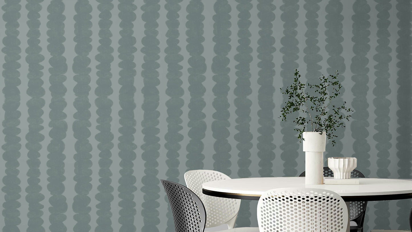 Coastal Pebble Rows wallpaper for beach-inspired decor

