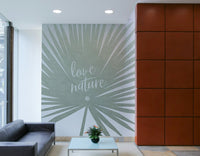 Love Nature wall mural with lush natural elements

