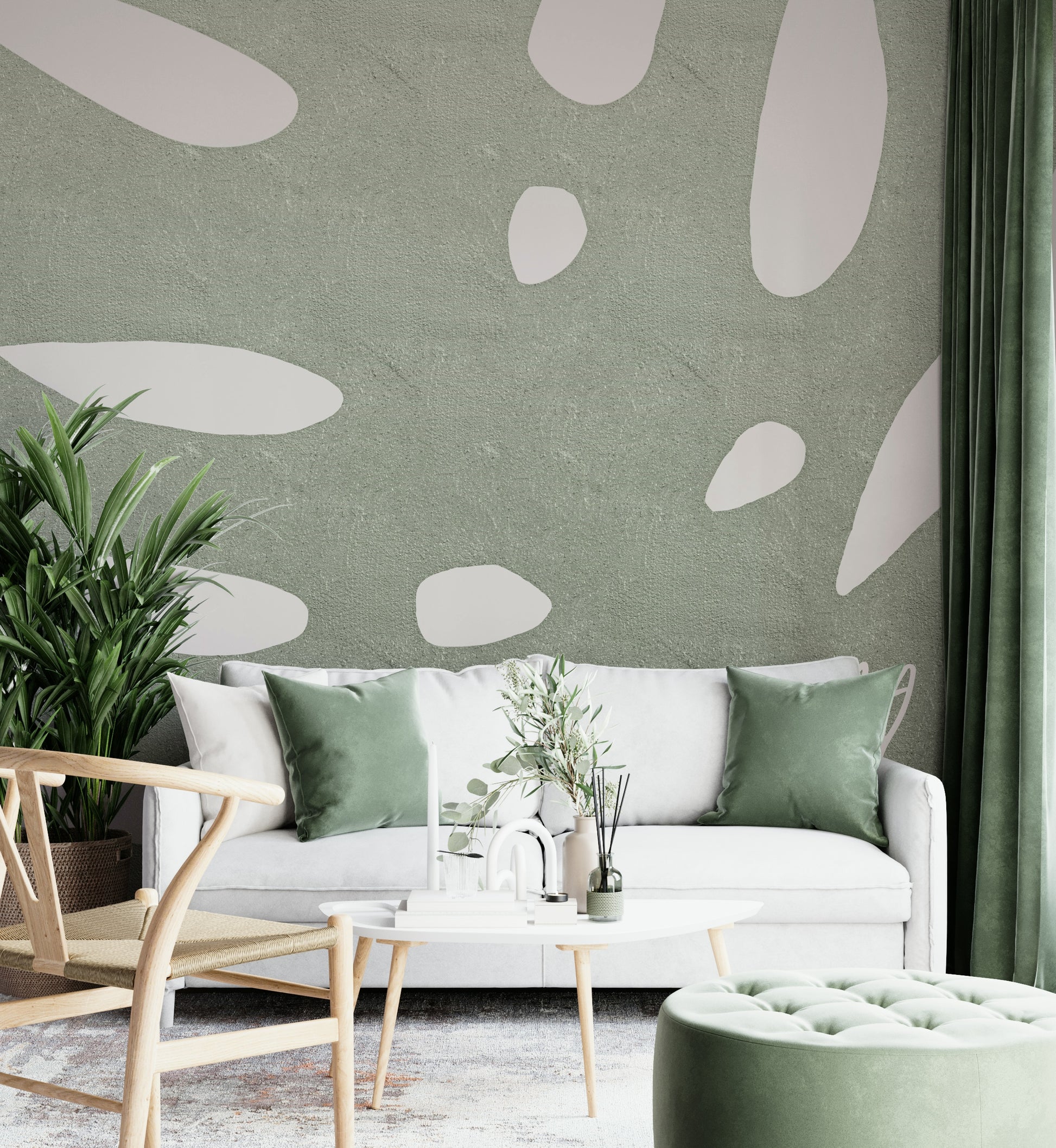 Serene Love Earth wall mural for modern home decor

