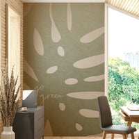 Peel and stick Go Green wall mural for home decor

