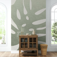 Go Green wall mural with lush, vibrant foliage

