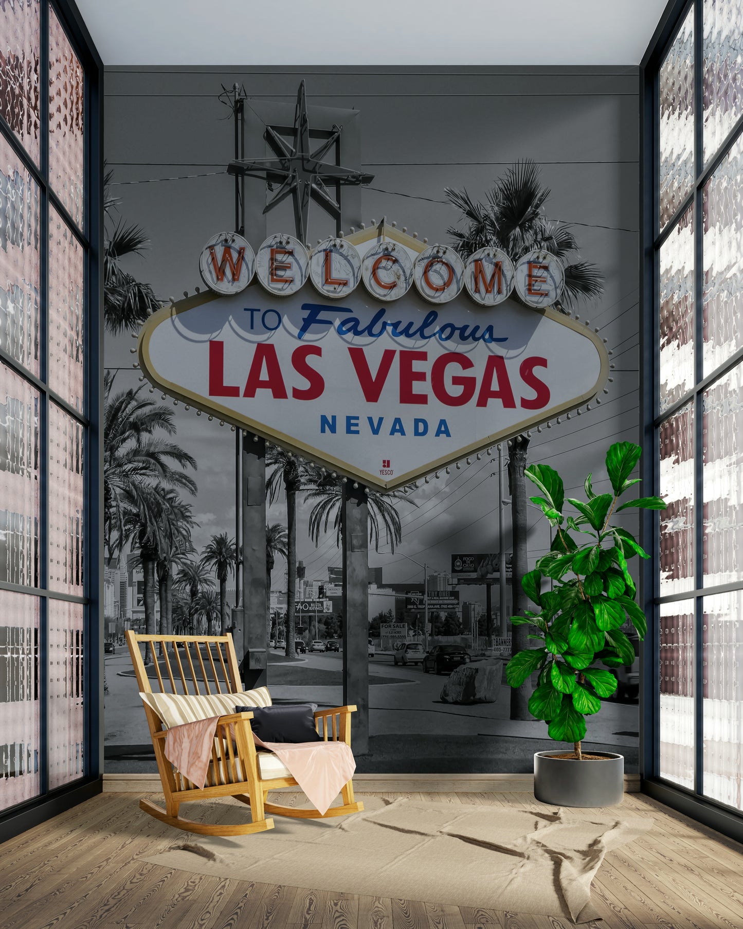 Colorful Las Vegas sign wall art for home decor

