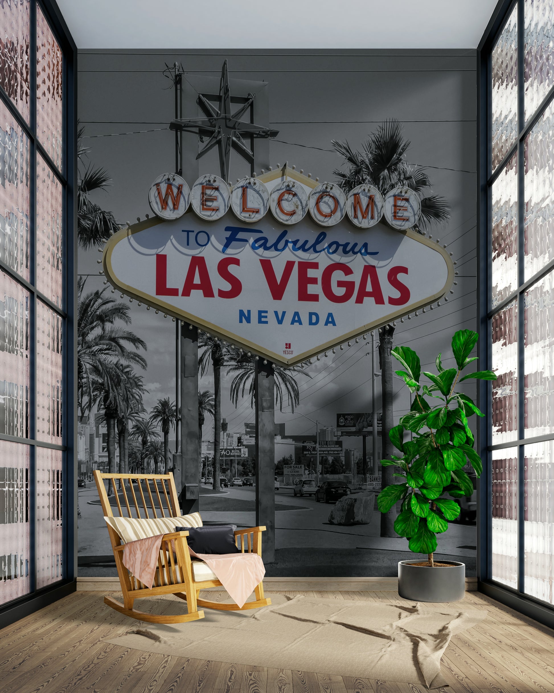 Colorful Las Vegas sign wall art for home decor

