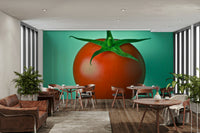 Close-up red tomatoes wall mural for an organic vibe

