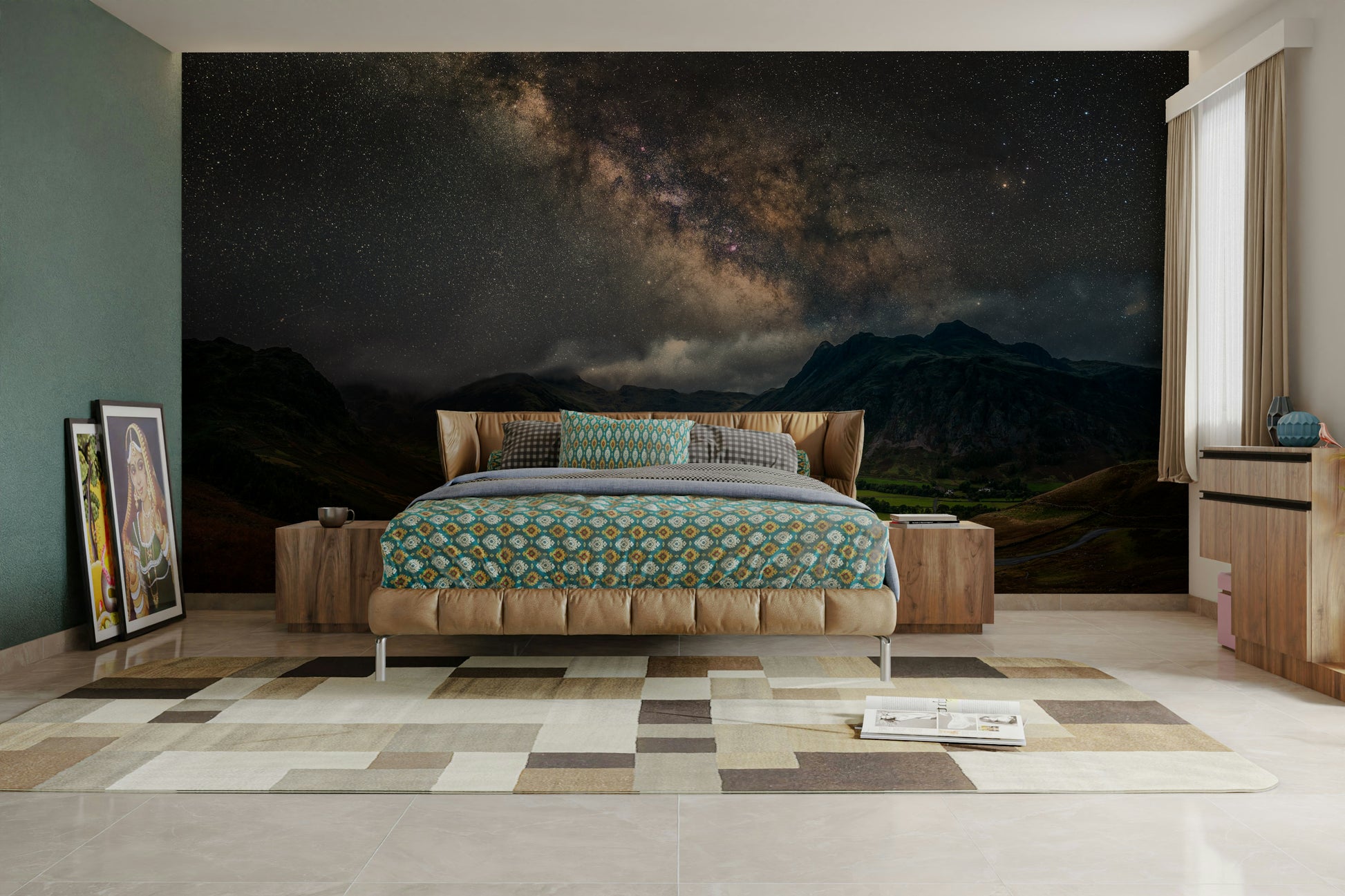 Night sky mural showcasing the Milky Way

