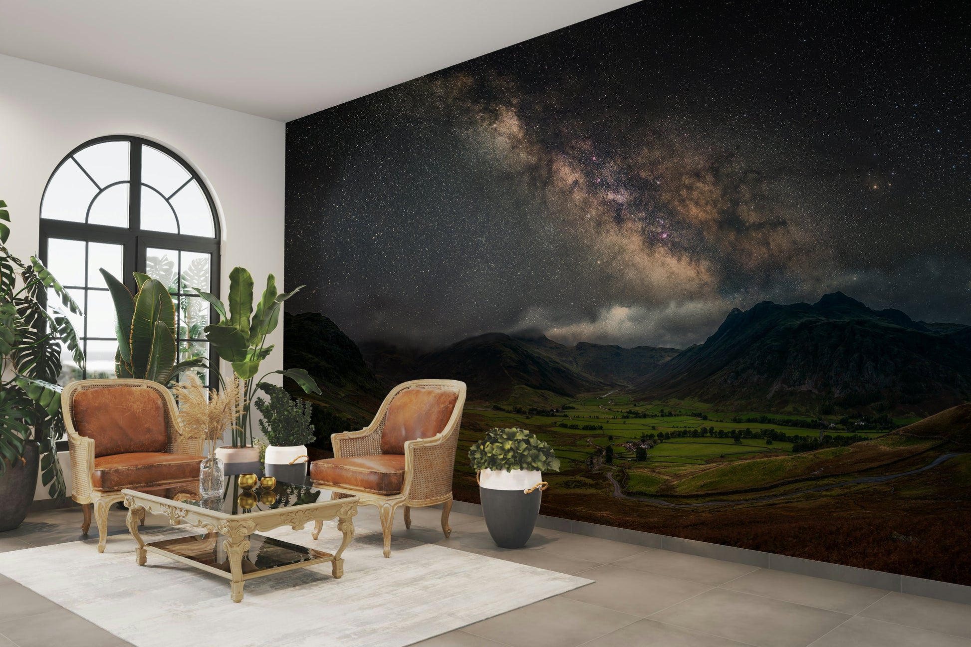 Astronomical wall mural showcasing Milky Way


