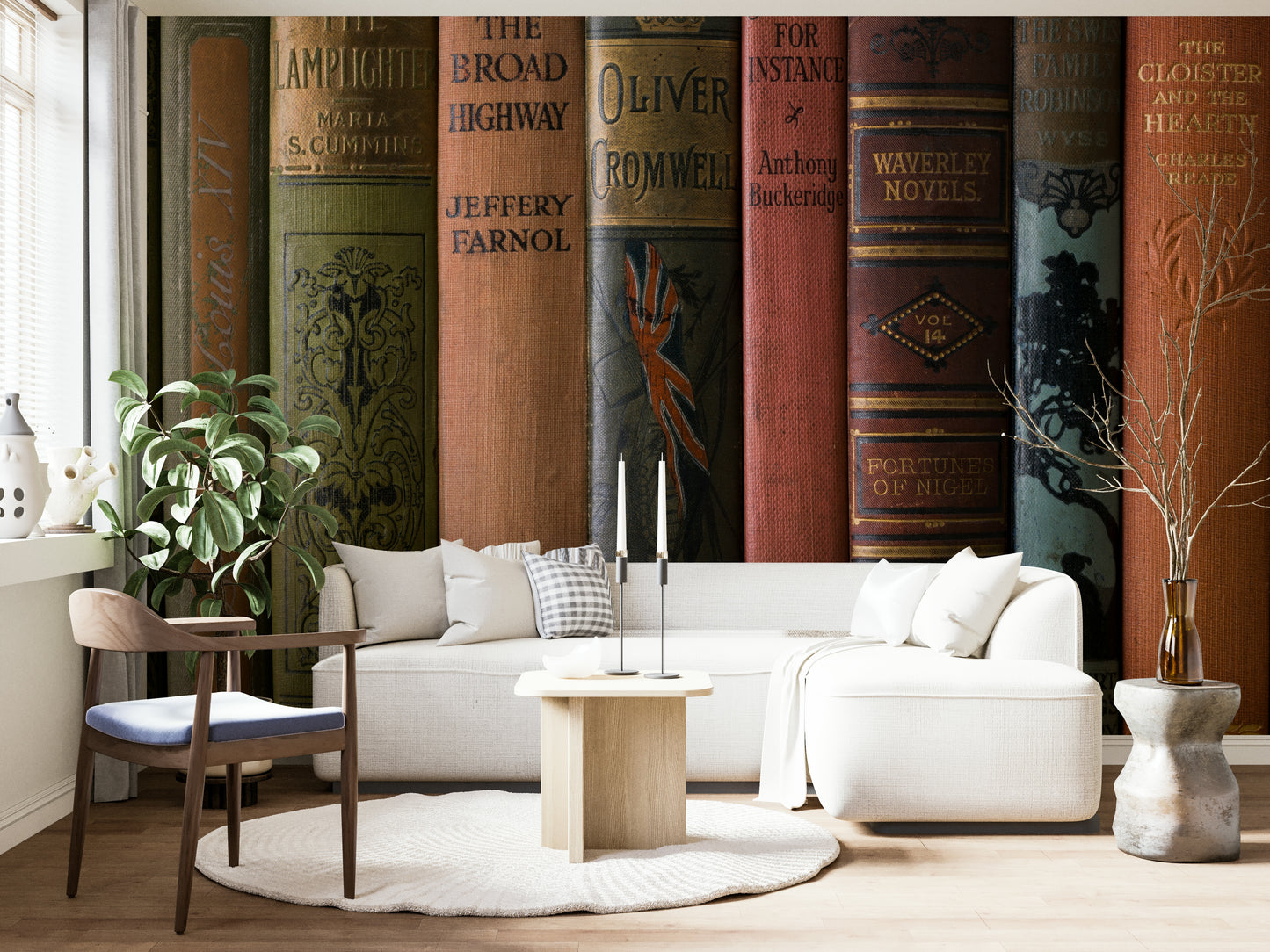 Mural wallpaper bringing literary charm to your walls

