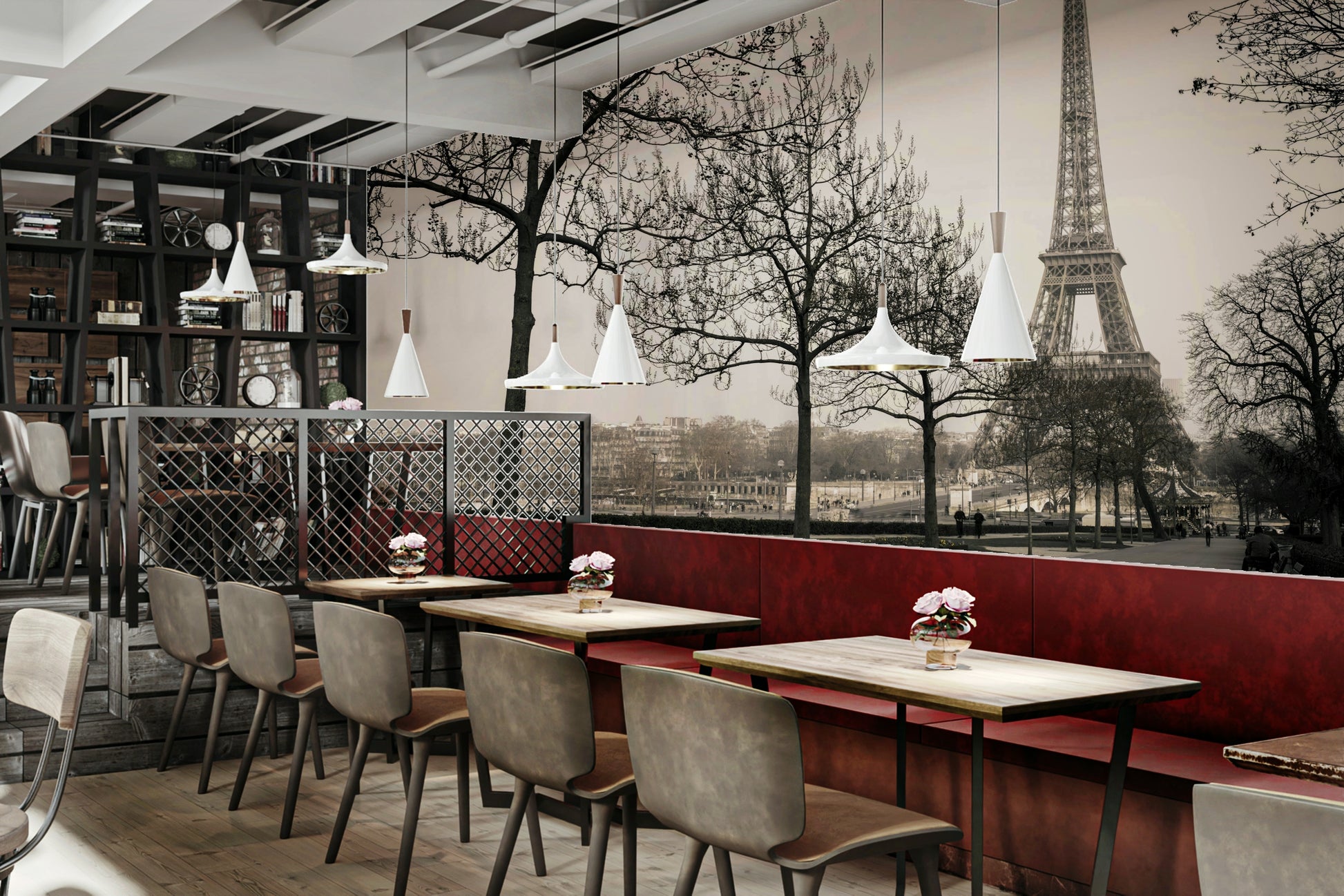 Eiffel Tower in sepia tones capturing the essence of Paris

