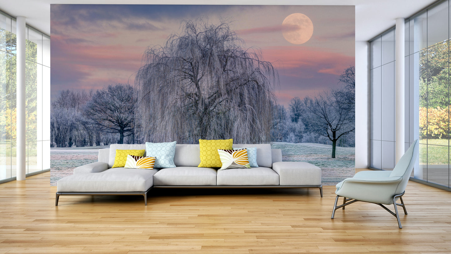 Soft colors and moonlight creating a dreamlike scene on your walls

