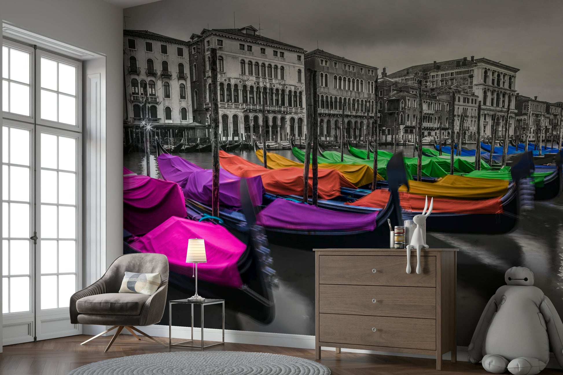 Wall mural showcasing the colorful charm of Venice

