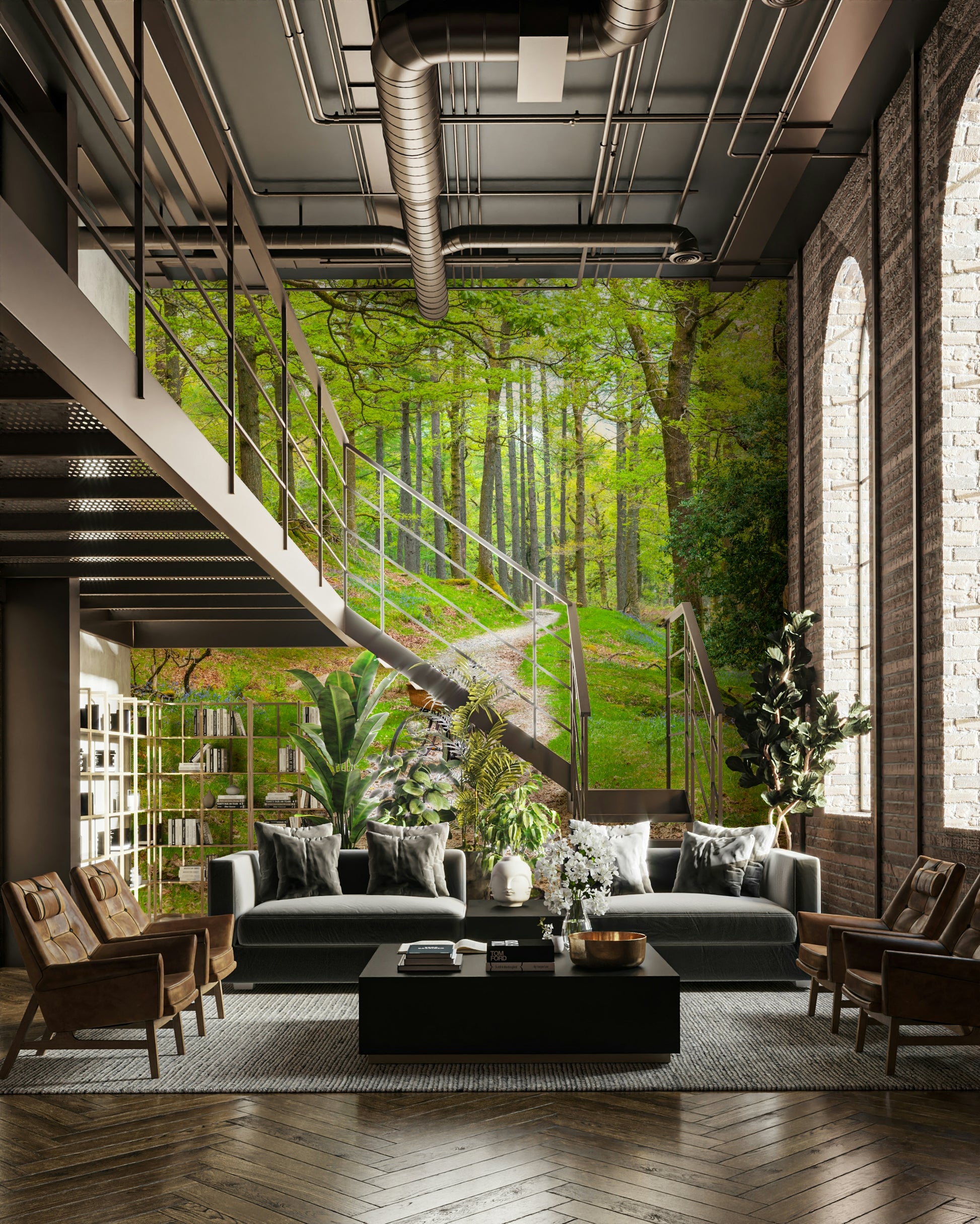 Soft sunlight through trees creating a warm, inviting vibe

