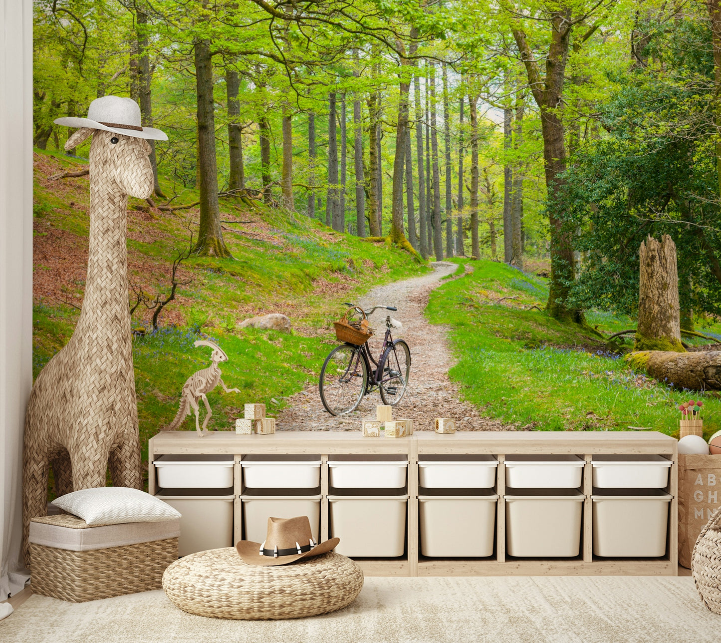 Nature-inspired mural bringing outdoor charm to your home

