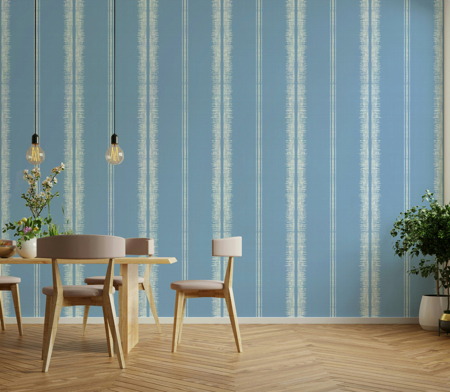 Provence Boho Stripes wallpaper for a sophisticated decor touch

