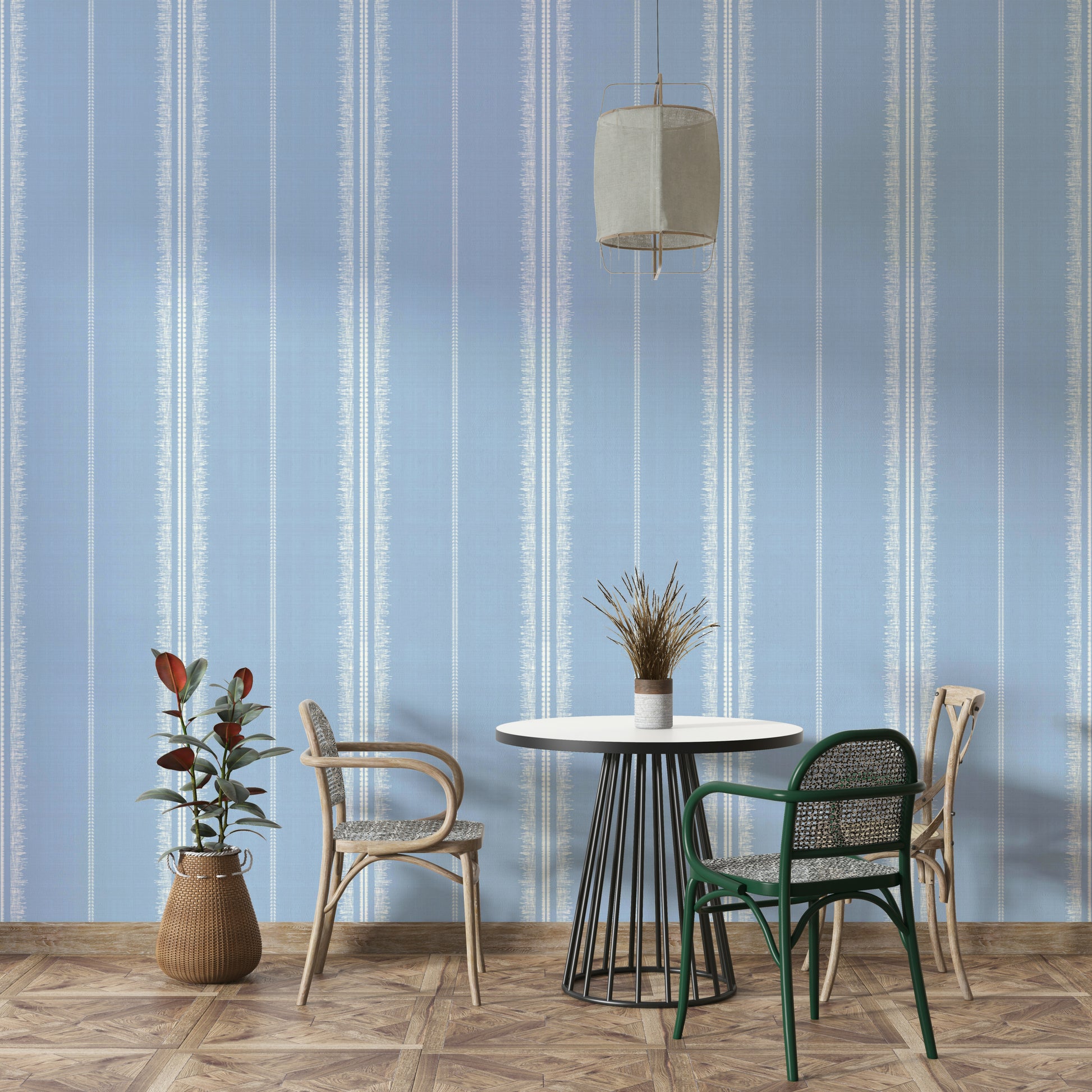 Simple yet stylish boho stripe mural wallpaper

