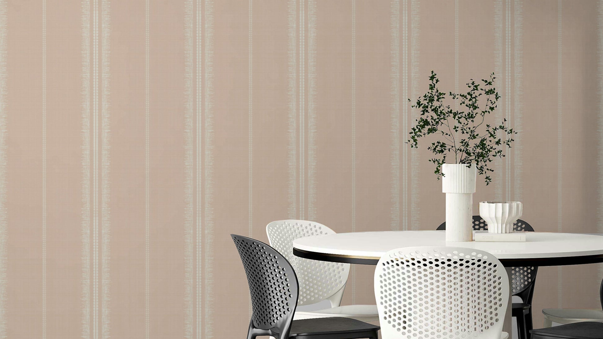 Boho Stripes Satin wallpaper for modern, elegant decor

