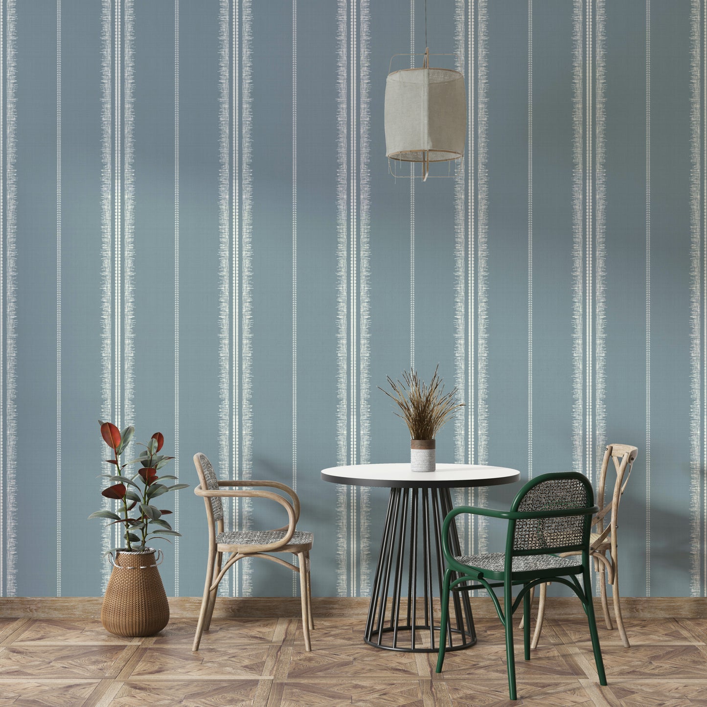 Subtle geometric patterns in Boho Stripes Arona wallpaper

