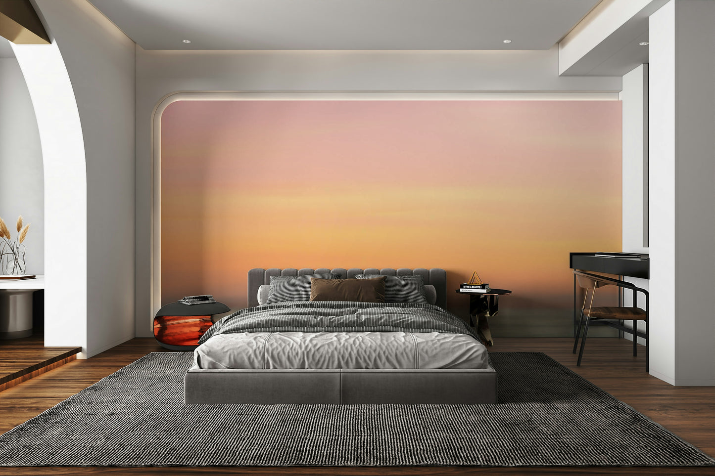 Minimalist design depicting a serene horizon

