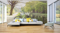 Nature-inspired wall mural for rooms
