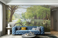 Relaxing landscape mural for living rooms
