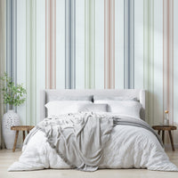 Farmhouse striped mural for bedrooms
