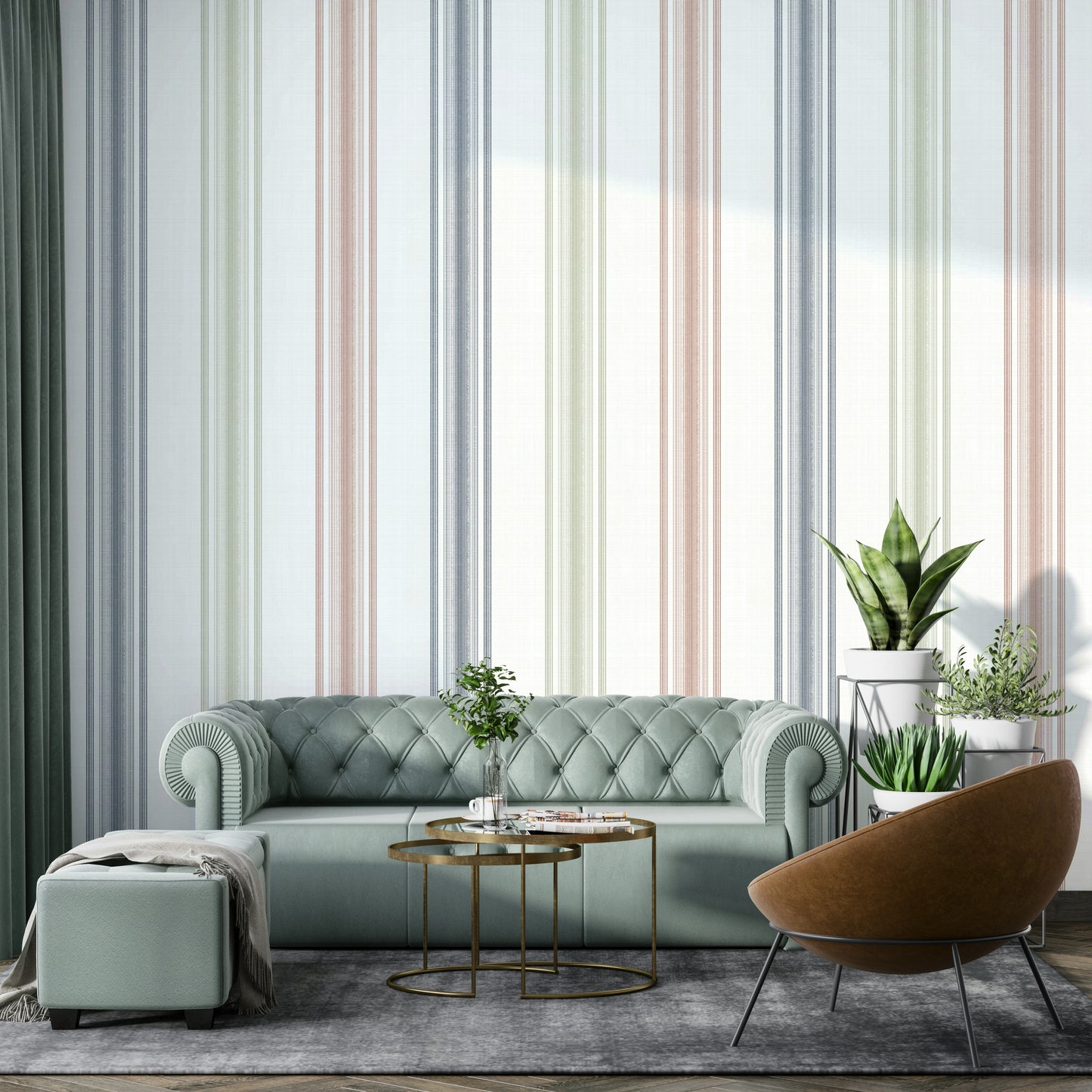 Vintage-inspired country wallpaper
