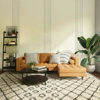Cheerful vertical stripe wall design
