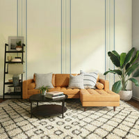 Light grey and blue striped wall mural
