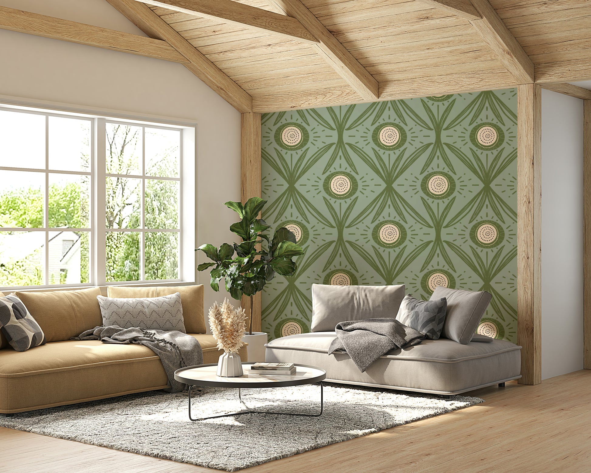 Traditional floral print for calm interiors
