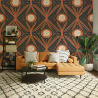 Wall mural with warm earthy tones
