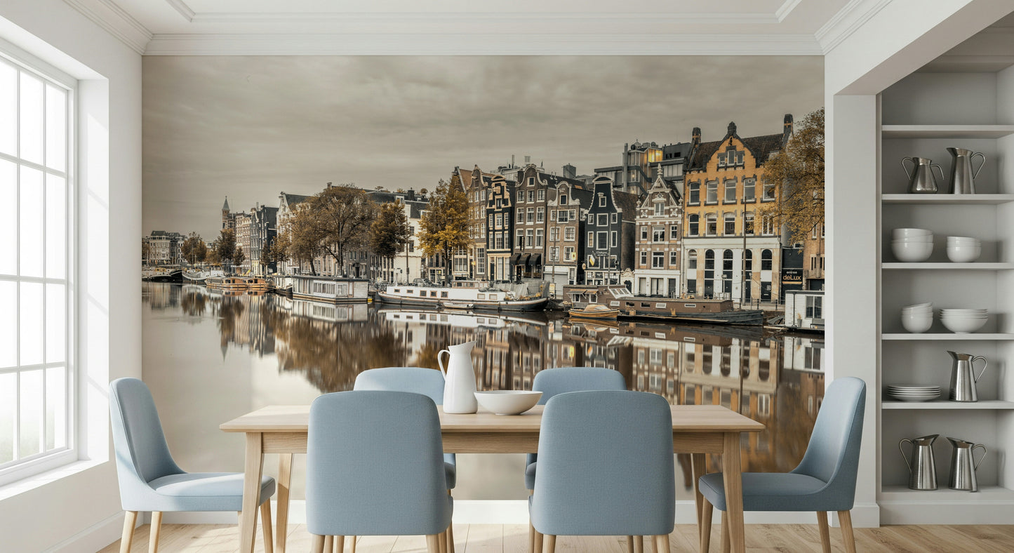 Amsterdam's Reflected Charm Wall Mural