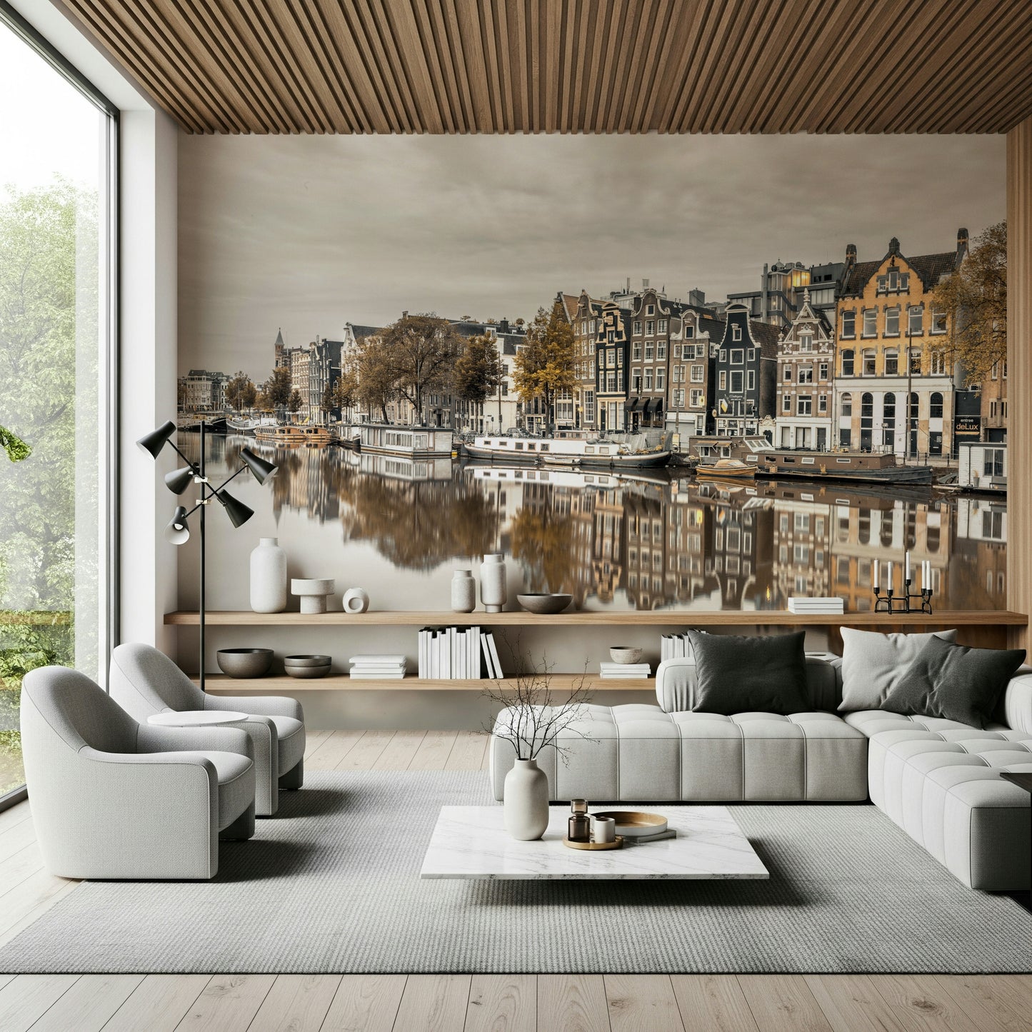 Amsterdam's Reflected Charm Wall Mural