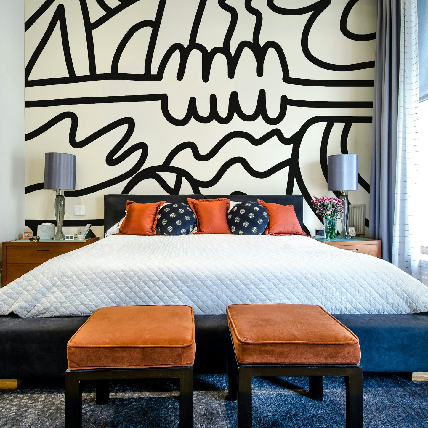 Abstract Flow design adding calmness and motion to your space

