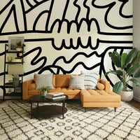 Elegant wall mural with smooth transitions and layered tones

