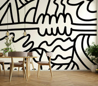 Wall mural with abstract flow perfect for offices or bedrooms

