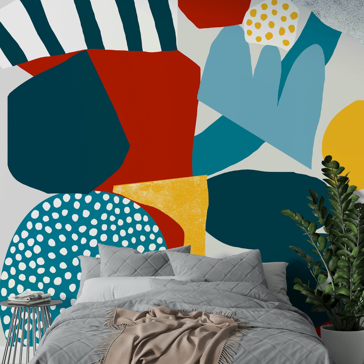 Bold and dynamic mural representing freedom and creativity

