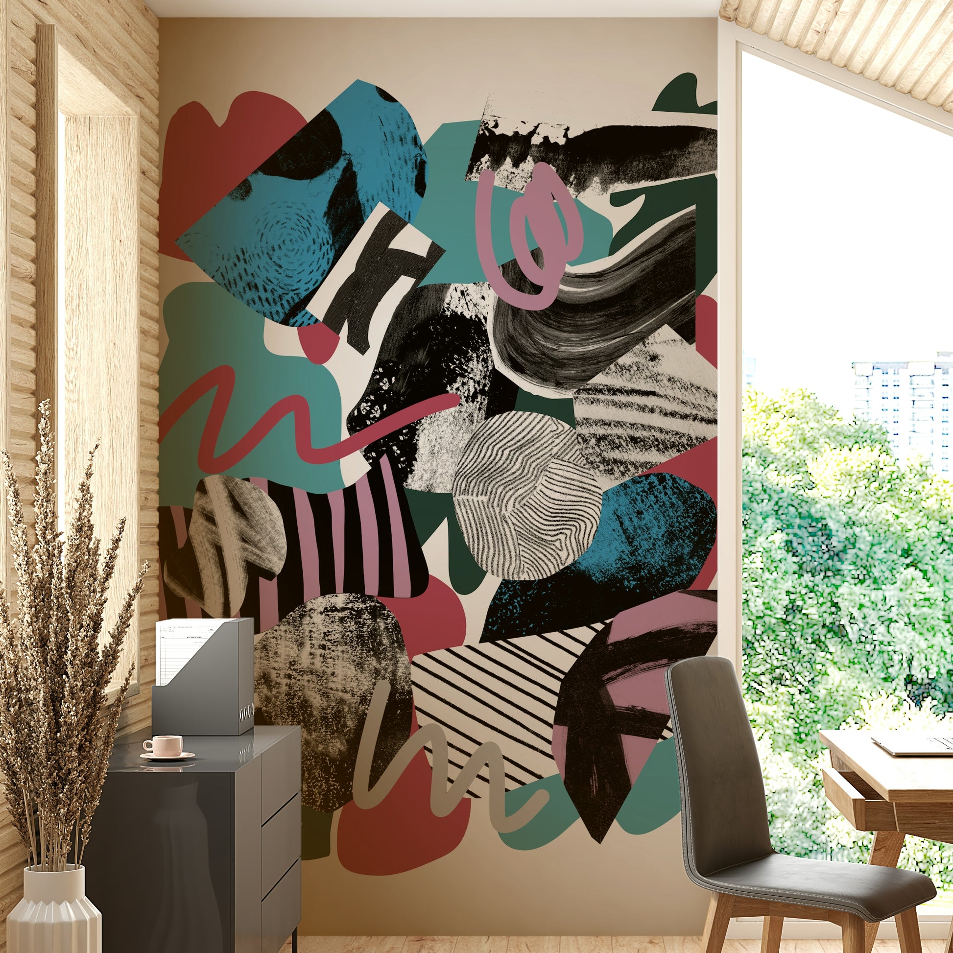 Happy Soul Wall Mural featuring vibrant, uplifting colors

