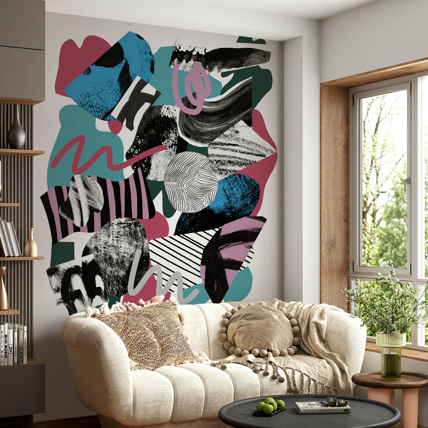 High-quality mural with bright hues creating a joyful atmosphere

