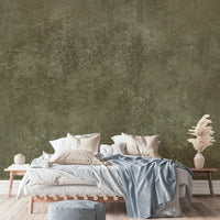 Earthy olive green wall texture
