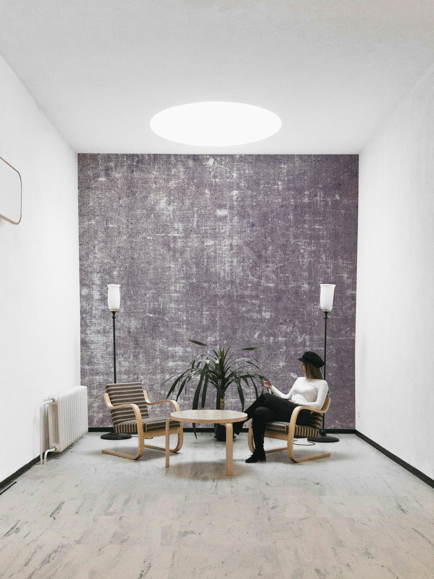 Textured antique wallpaper for interiors
