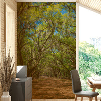 Green canopy mural wallpaper
