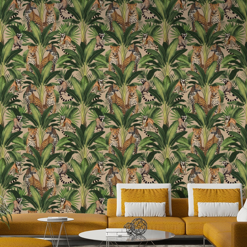 Calm jungle wildlife wallpaper

