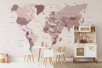 Blush pink educational world wallpaper


